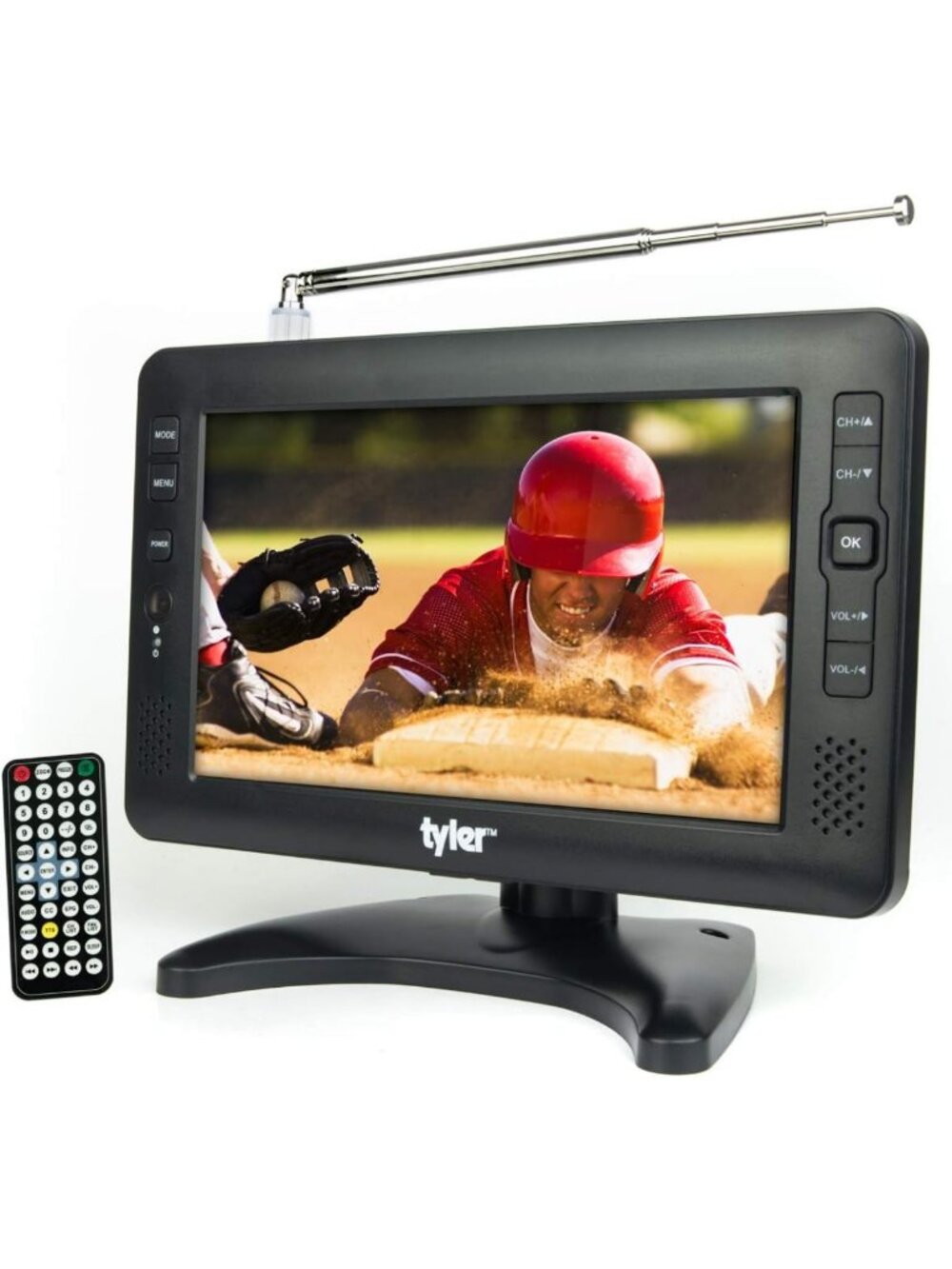 9" Portable LCD TV Monitor - Rechargeable, Wireless, HD, USB/SD, Remote, Travel